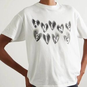Anine Bing Cade Hesrts T-shirt XS NWT